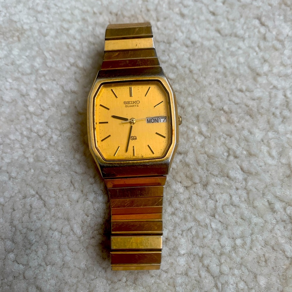 Rare octogonal Seiko 8123-5189 gold plated vintage quartz men’s watch